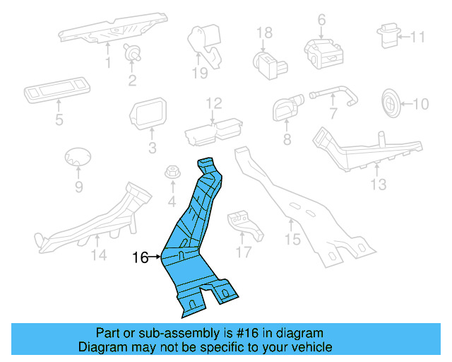Instrument Panel Air Duct 1KM-819-805 - View 33