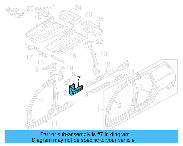 Pillar Reinforced 3B0-809-204-B - View 2