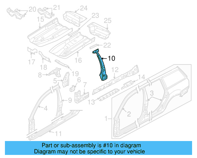 Inner Center Pillar 3B4-809-220-A - View 8