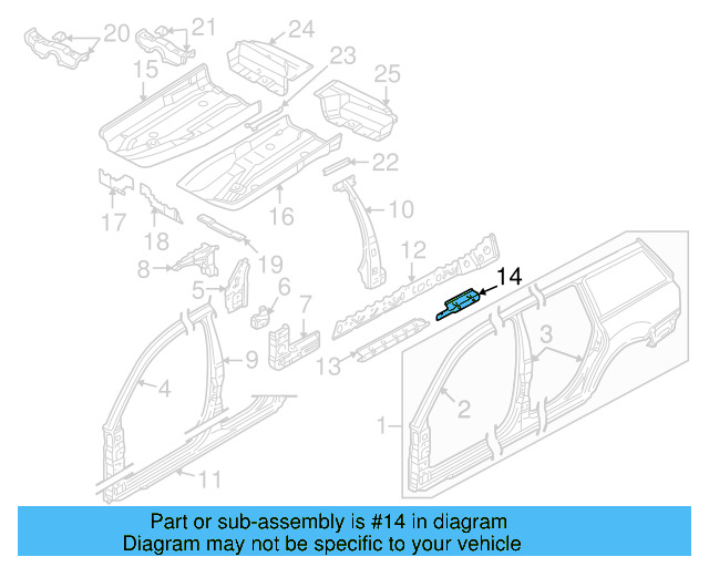 Rocker Reinforced 3B4-810-595 - View 3