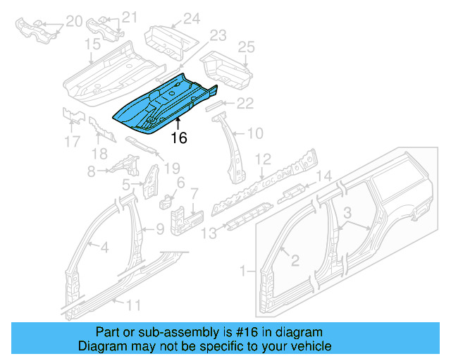 Floor Pan 8E0-803-205 - View 9