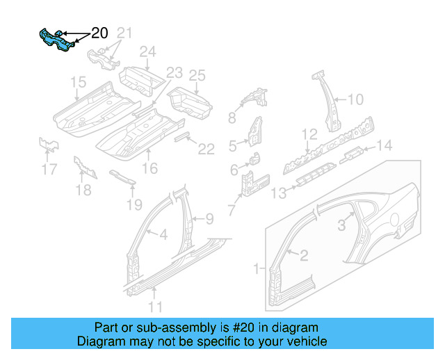 Seat Support 8E0-803-174 - View 2
