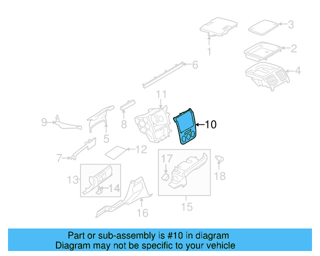 Trim Plate 1K0-858-069-L-1QB - View 6