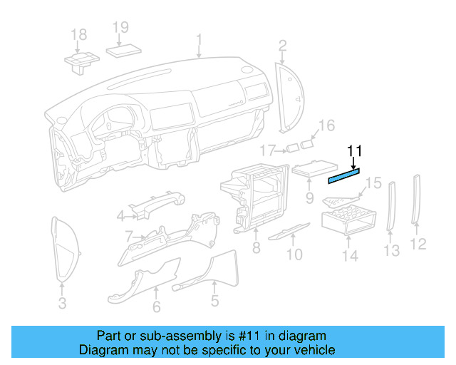 Upper Trim 1J0-858-607-C-1QA