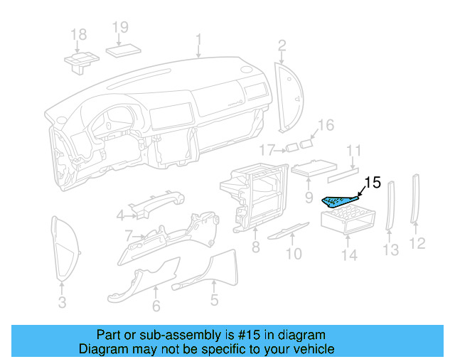 Shelf Retainer 1J0-857-725-C - View 3