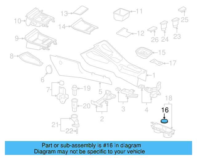Console Mat 1K5-863-301-3U6 - View 6