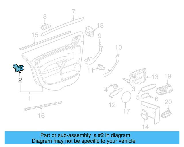 Door Trim Panel Clip 6Q0-868-243 - View 17