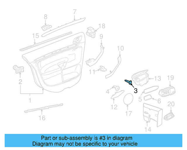 Door Trim Panel Nut N-105-168-01 - View 77