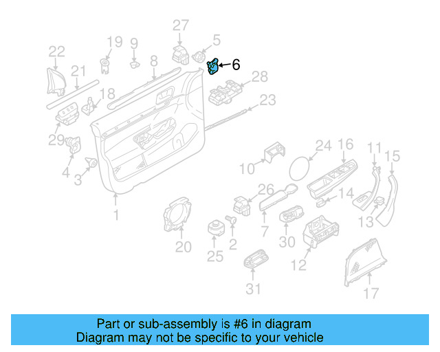Door Trim Panel Retainer 6Q0-868-297 - View 26