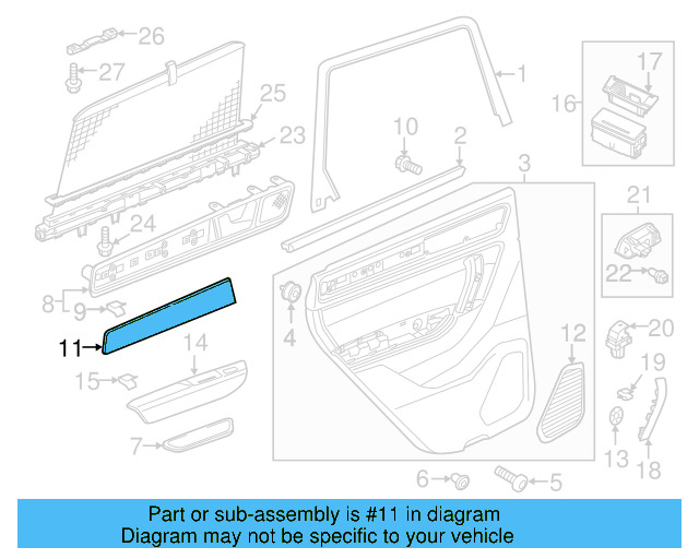 Trim Molding Clip 8T0-853-107 - View 14