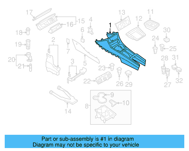 Front Console 3C1-863-243-L-1QB - View 5