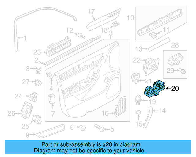 Window Switch 7L6-959-855-B-REH - View 48