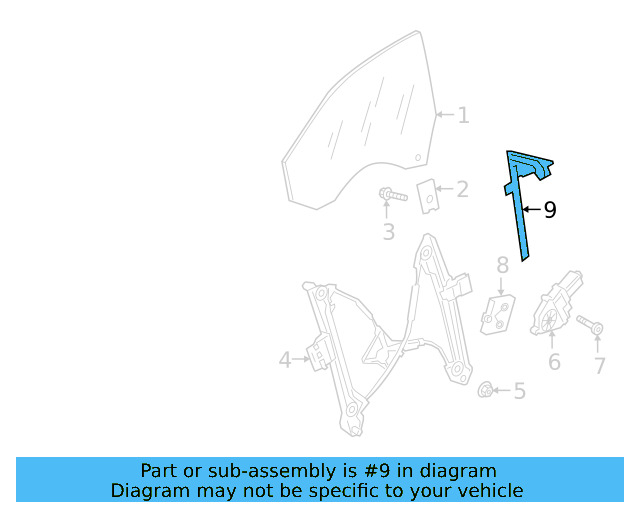 Window Guide 3G8-857-506-M-82V - View 3
