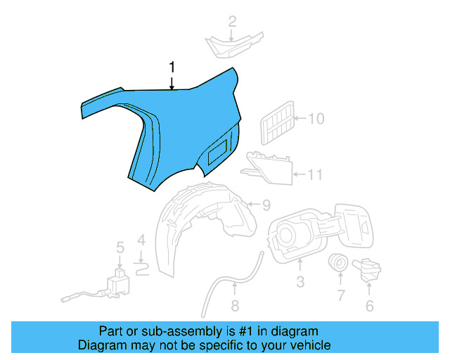 Quarter Panel 1J5-809-843-A