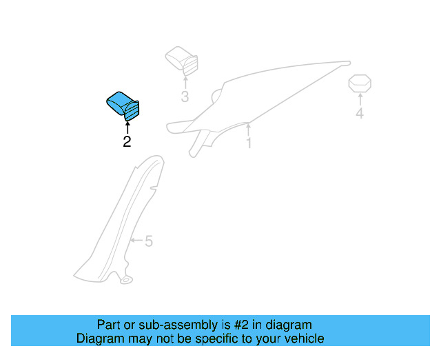 Upper Quarter Trim Clip 1U0-868-731-A - View 3