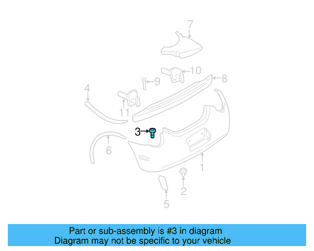 Bumper Cover Screw WHT-000-036 - View 20