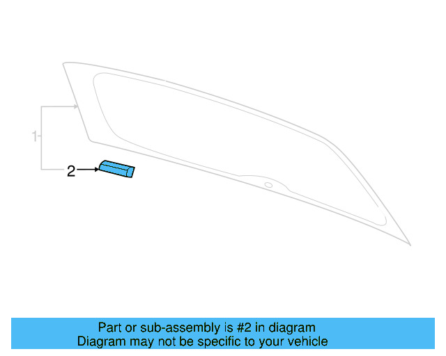 Lift Gate Glass Spacer 6R6-845-237 - View 7