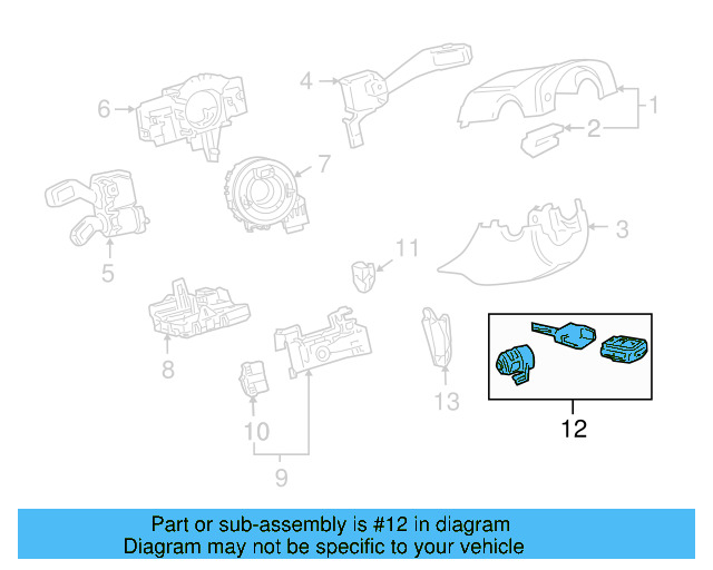 Ignition Cylinder 1T0-905-855-A - View 6