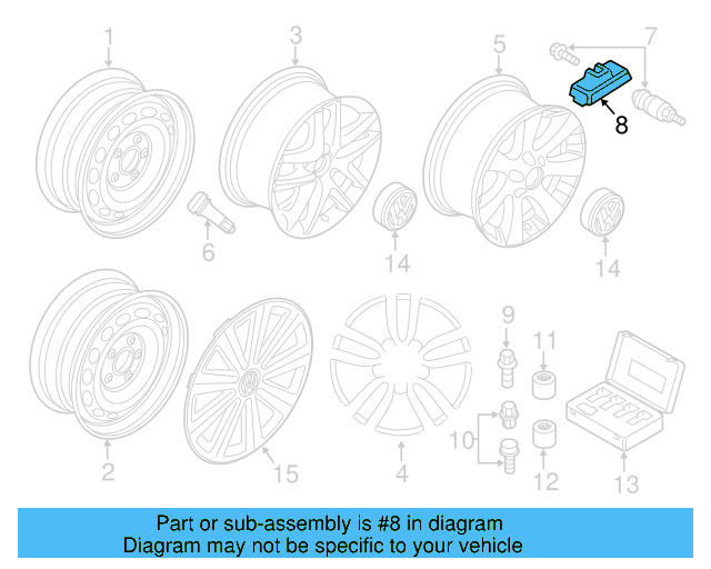 Tire Pressure Sensor 3AA-907-275-F - View 32