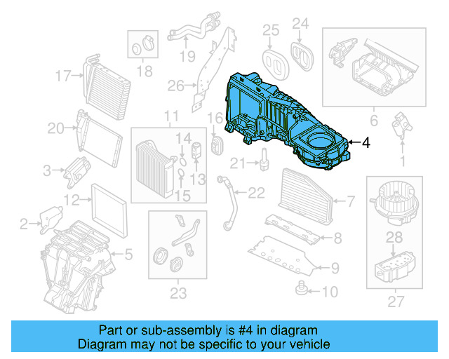 AC & Heater Case 561-898-063 - View 3