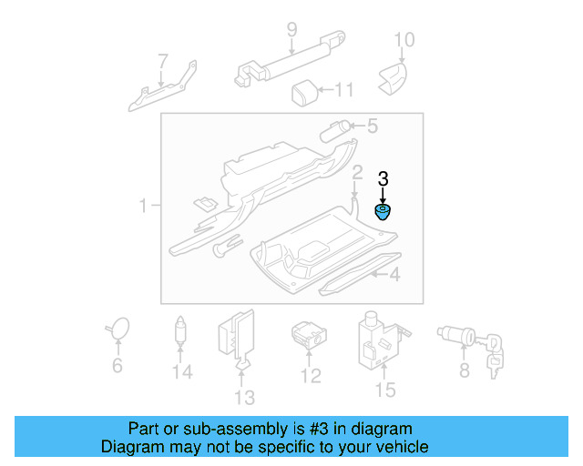 Glove Box Door Plug N-905-814-01 - View 18