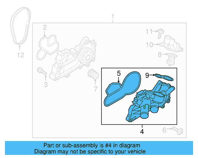 Thermostat Housing 04E-121-116-C - View 10