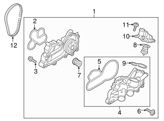 Thermostat Housing Bolt N-910-896-01 - View 2