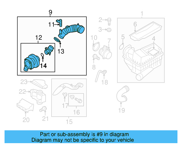 Inlet Duct 1K0-805-971-C-9B9 - View 126