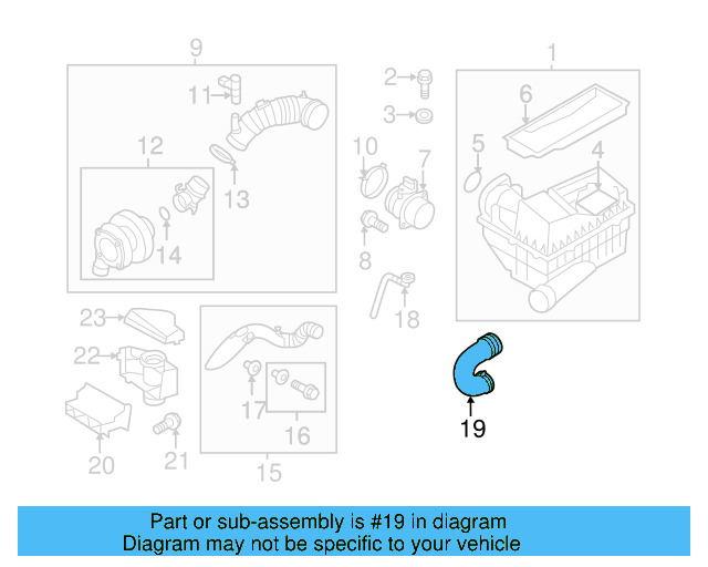 Air Duct 1K0-129-618-BK - View 28