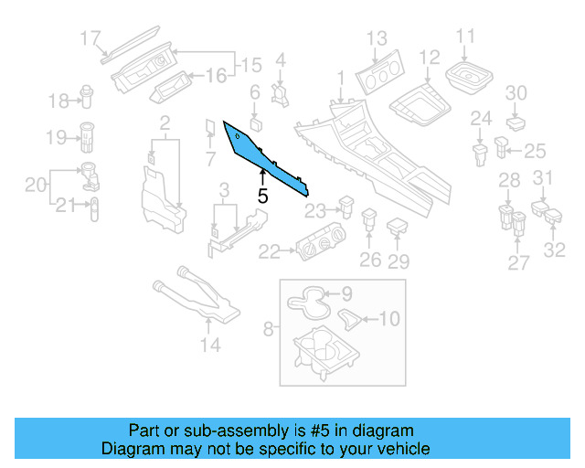 Side Trim 3C1-863-045-C-1QB - View 6