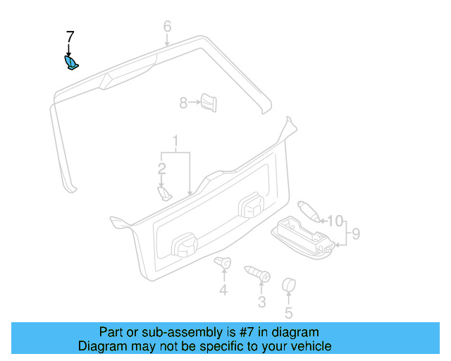 Upper Center Pillar Trim Clip 4B0-867-276-A - View 75
