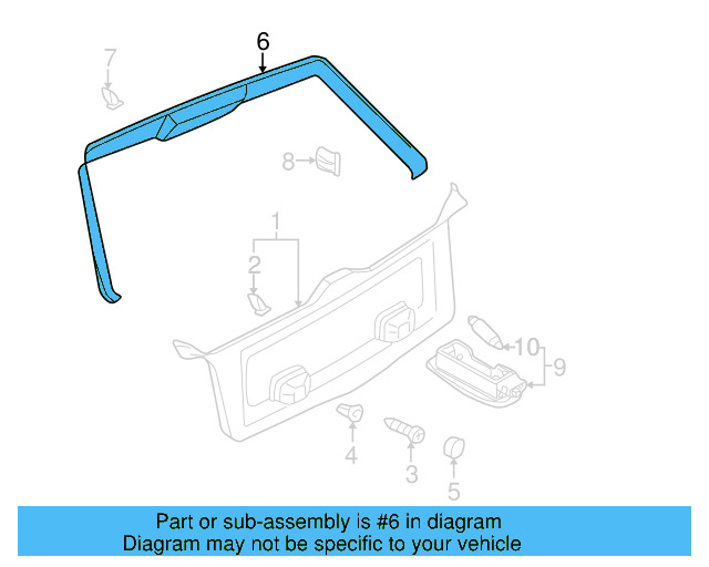 Upper Trim Panel 3B9-867-975-F-2M6 - View 2