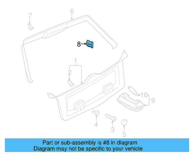 Upper Center Pillar Trim Clip 4B0-867-276-A - View 22