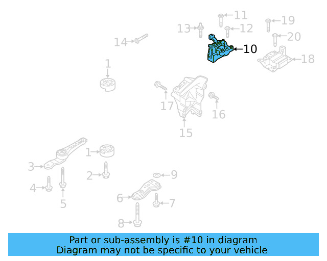 Motor Mount 5Q0-199-262-BN - View 4