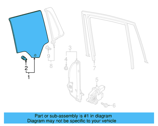 Door Glass 3CN-845-026-A - View 3