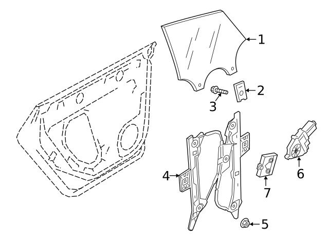 Door Glass Plate 3G8-837-005