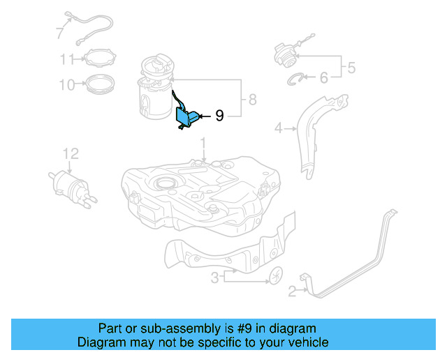 Fuel Sender Unit 1K0-919-673-K - View 7