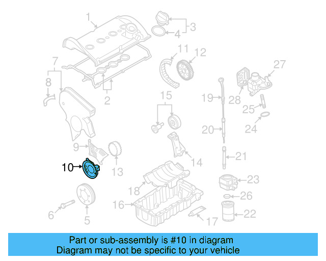 Engine Timing Cover 06A-109-175-B - View 8