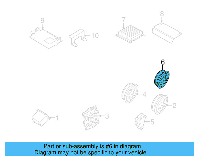 Rear Dr Speaker 561-035-453-A - View 13