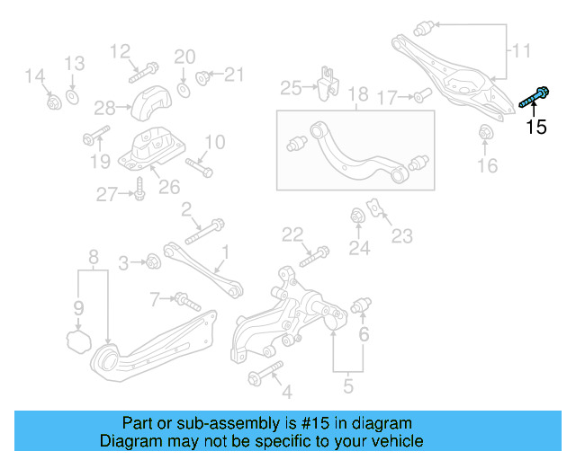 Upper Control Arm Adjust Bolt WHT-000-227 - View 105