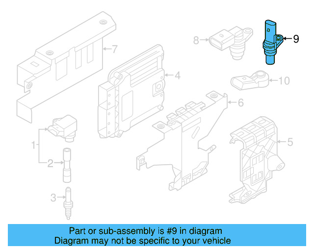 Crankshaft Position Sensor 06K-906-433-B - View 23