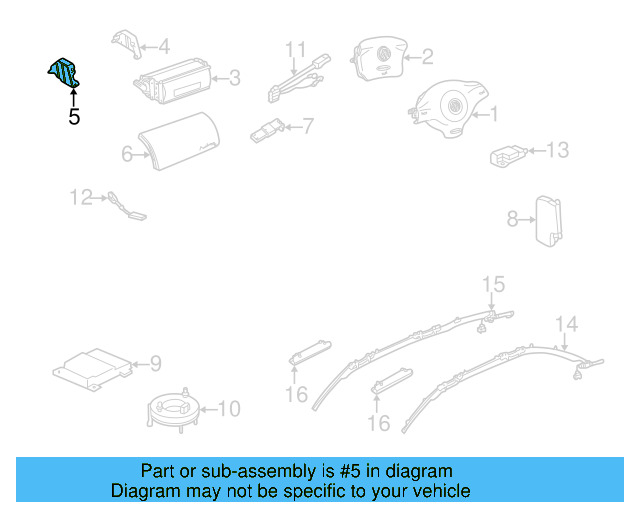 Instrument Panel Air Bag Bracket 1J1-880-195-D - View 7