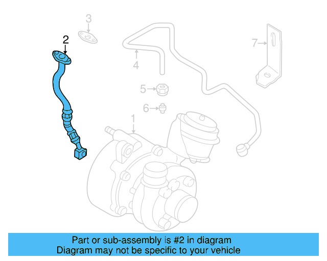 Turbocharger Oil Line 038-145-736-C - View 4