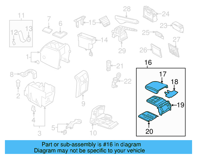 Armrest Assembly 1K0-864-207-E-4QG - View 10