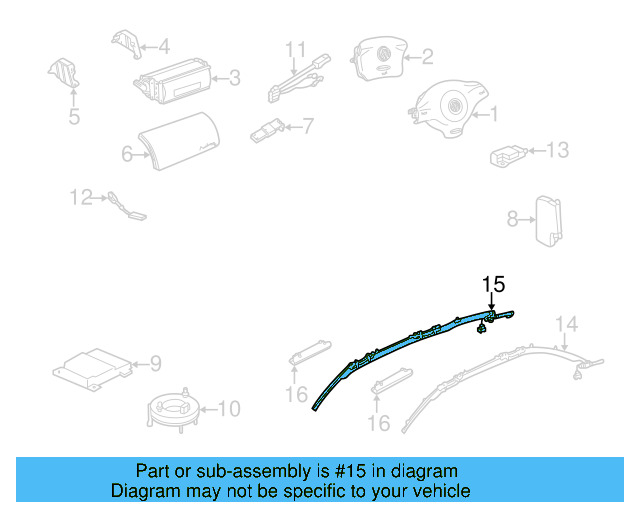 Head Air Bag 1J5-880-741-D - View 8