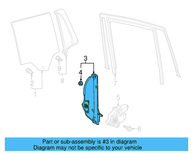 Window Regulator 3CN-839-462-A - View 3