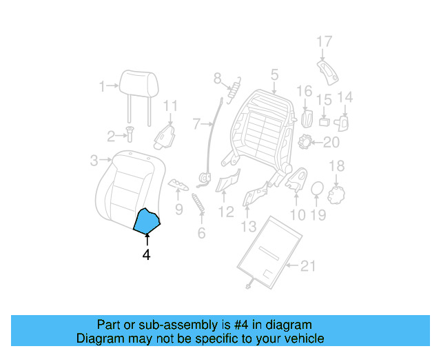 Seat Back Pad 1J0-881-775-DB
