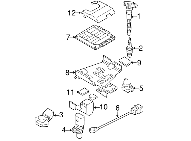 Engine Crankshaft Position Sensor 06H-906-433 - View 7