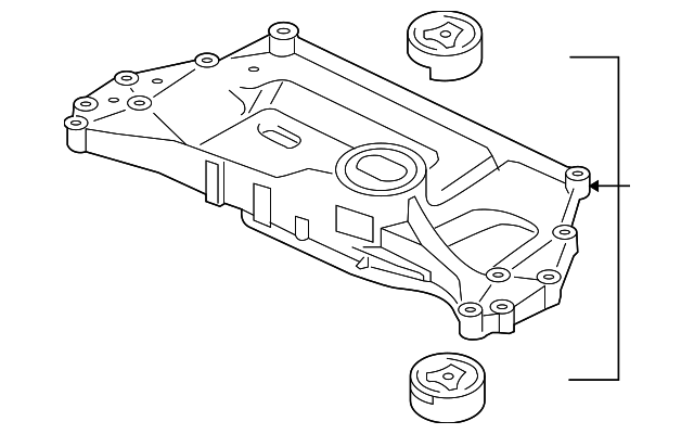 Engine Cradle 1K0-199-313-AL - View 24