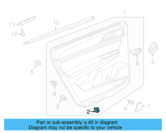 Door Trim Panel Retainer Clip 5G0-868-563 - View 57